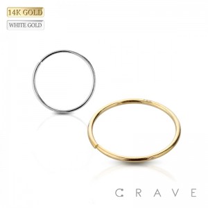14Kt Gold NOSE SINGLE HOOP